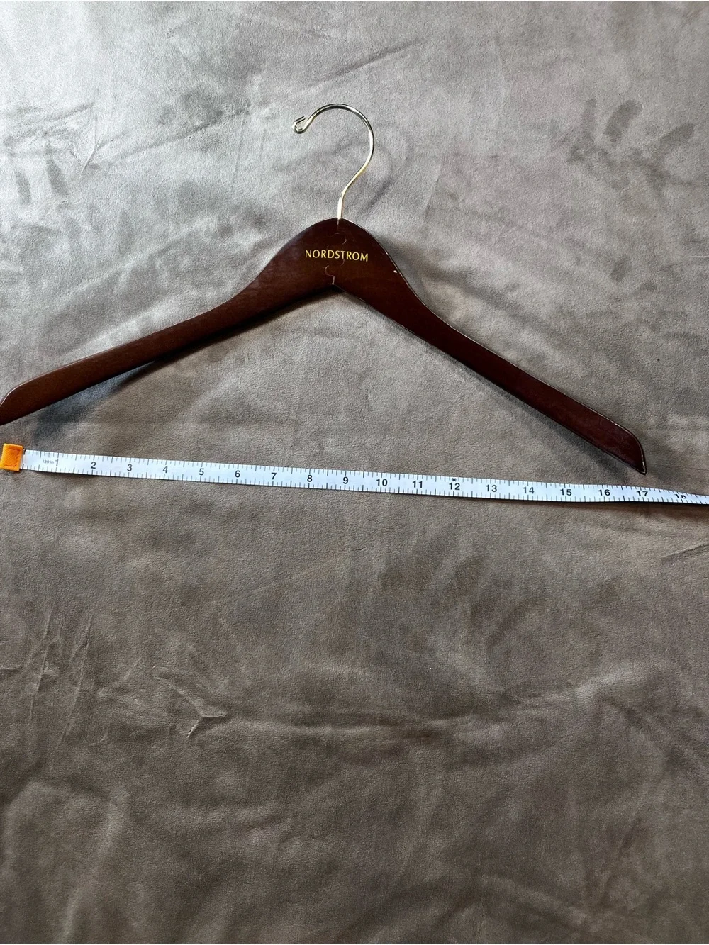 Nordstrom Mahogany Wooden Suit and Pant Hangers with Gold Logo